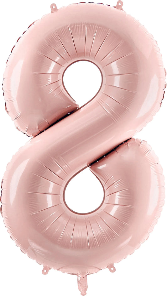 PARTYDECO Folienballon Ziffer 8 72cm FB230P8081J rosa Idealshop