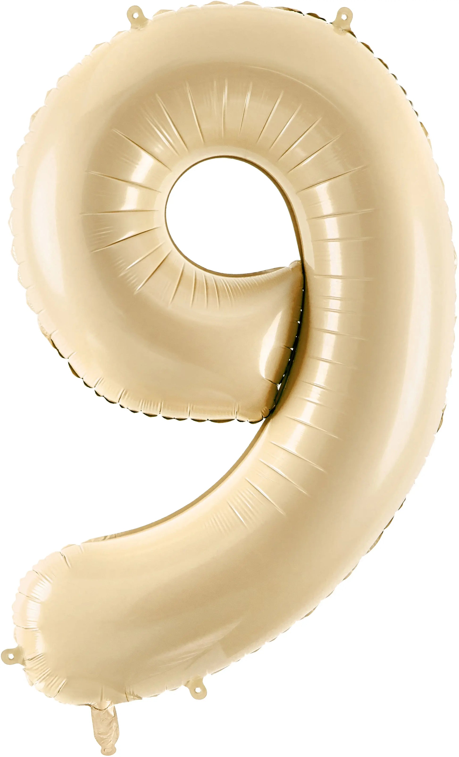 PARTYDECO Folienballon Ziffer 9 72cm FB230P-9-013 beige Idealshop