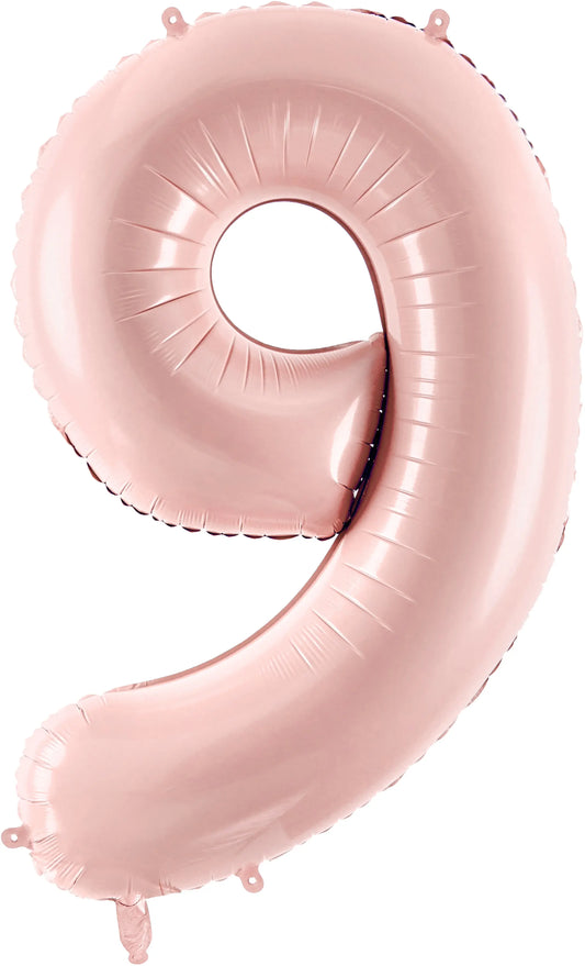 PARTYDECO Folienballon Ziffer 9 72cm FB230P9081J rosa Idealshop