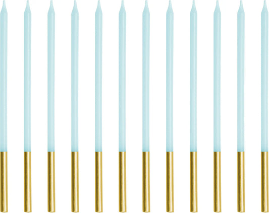 PARTYDECO Geburtstagskerzen 14cm SCD-4-011J hellblau 12 Stück Idealshop