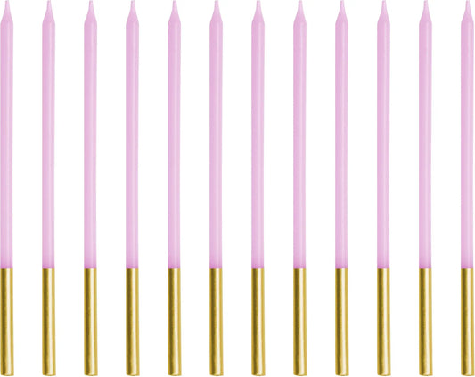 PARTYDECO Geburtstagskerzen 14cm SCD-4-014 lila 12 Stück Idealshop
