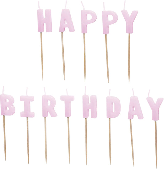 PARTYDECO Kerzen Happy Birthday SCS-13-014 lila Idealshop
