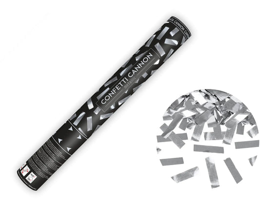 PARTYDECO Konfettikanone 40cm TUKM40-018 silber Idealshop