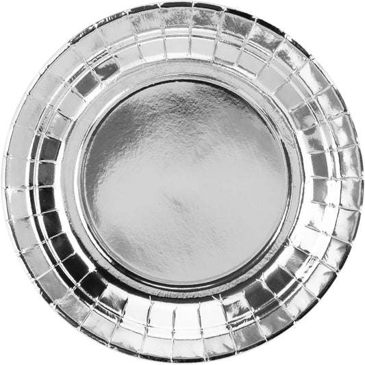 PARTYDECO Teller 18cm TPP35-018ME silber 6 Stück Idealshop