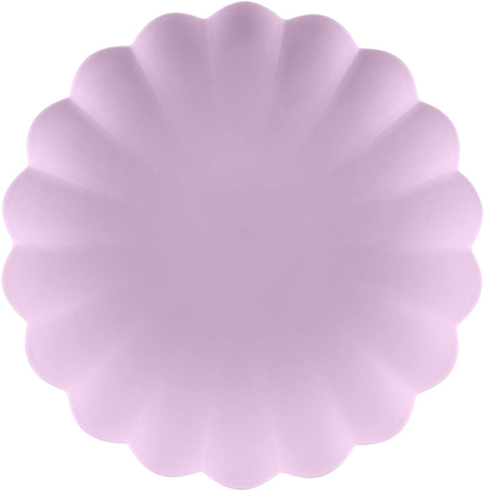 PARTYDECO Teller Rüsche 22cm TPL1-014 lila 4 Stück Idealshop