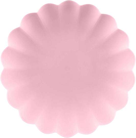 PARTYDECO Teller Rüsche 22cm TPL1-081 rosa 4 Stück Idealshop