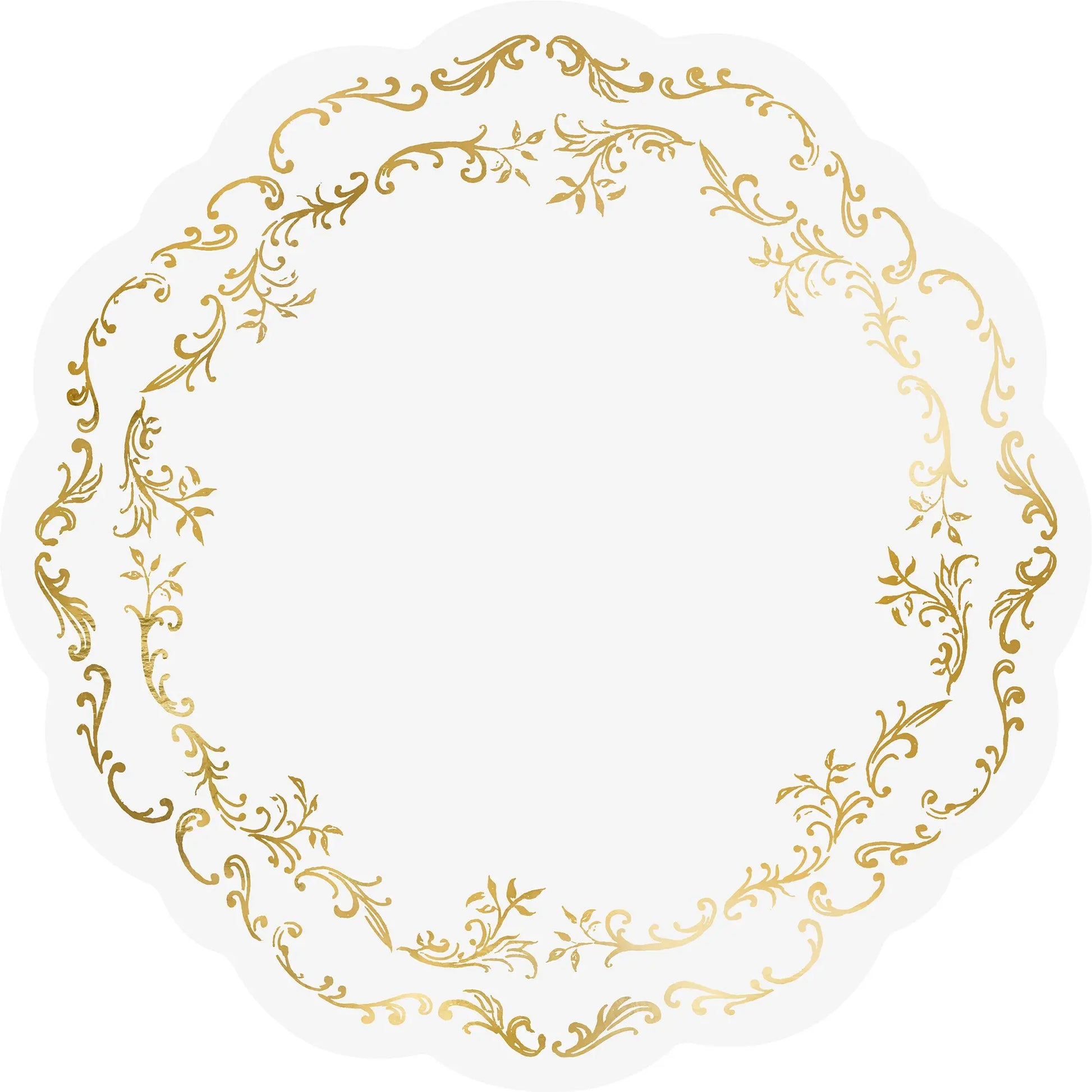 PARTYDECO Tischsets 35.5cm PPT11-008 weiss/gold 6 Stück Idealshop