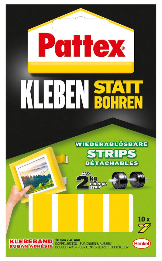 PATTEX Montage Klebe-Strips PXMS1 Blister 10 Stück Idealshop