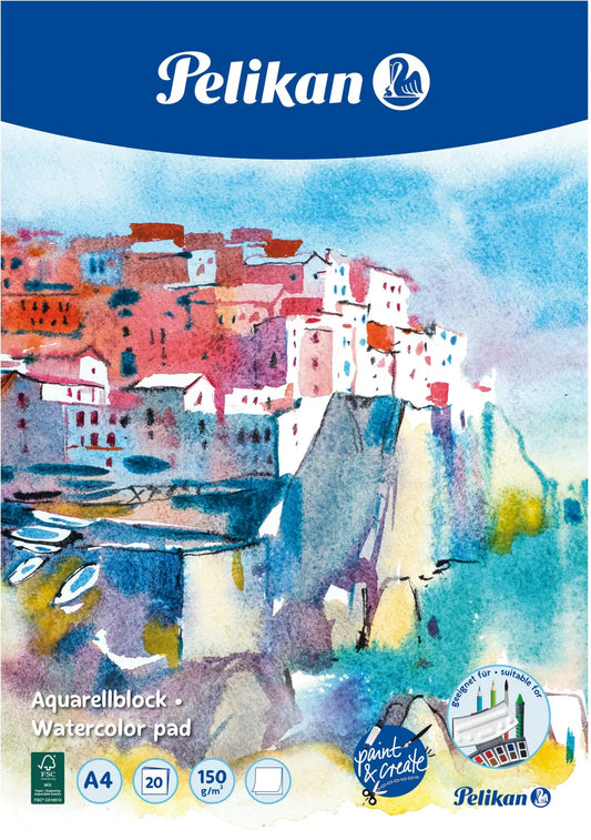 PELIKAN Aquarell-Malblock A4 236812 30x21cm, 20 Blatt Idealshop