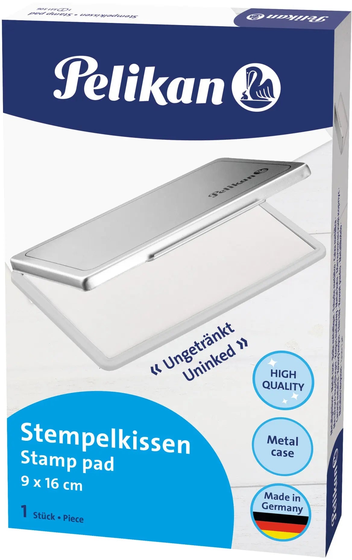 PELIKAN Metall-Stempelkissen 331306 Gr. 1, ungetränkt 16x9cm Idealshop