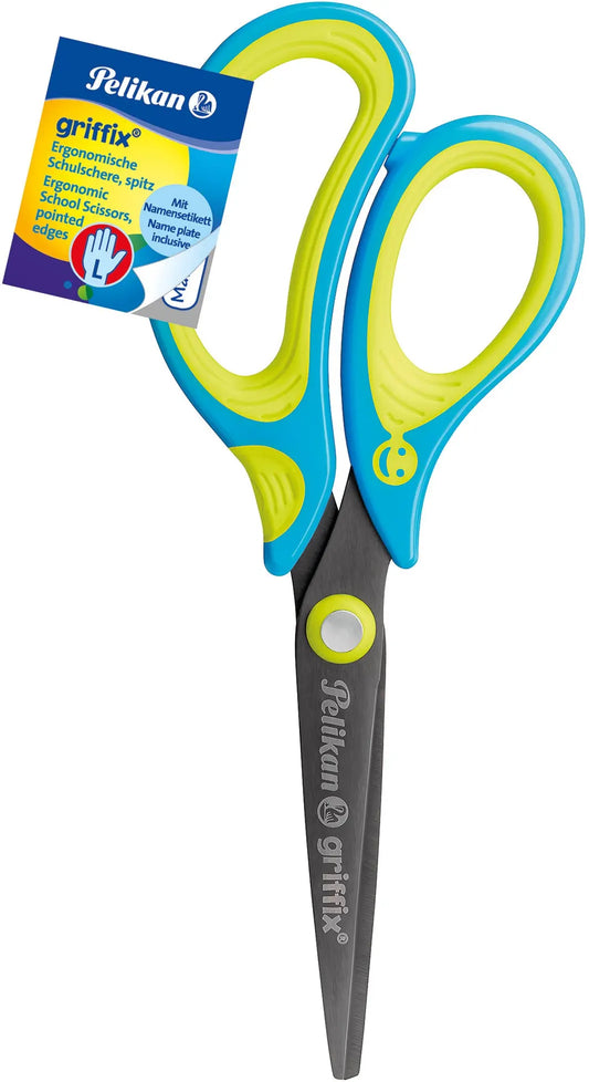 PELIKAN Schere spitz Griffix 810289 neonfresh blue Linkshänder Idealshop