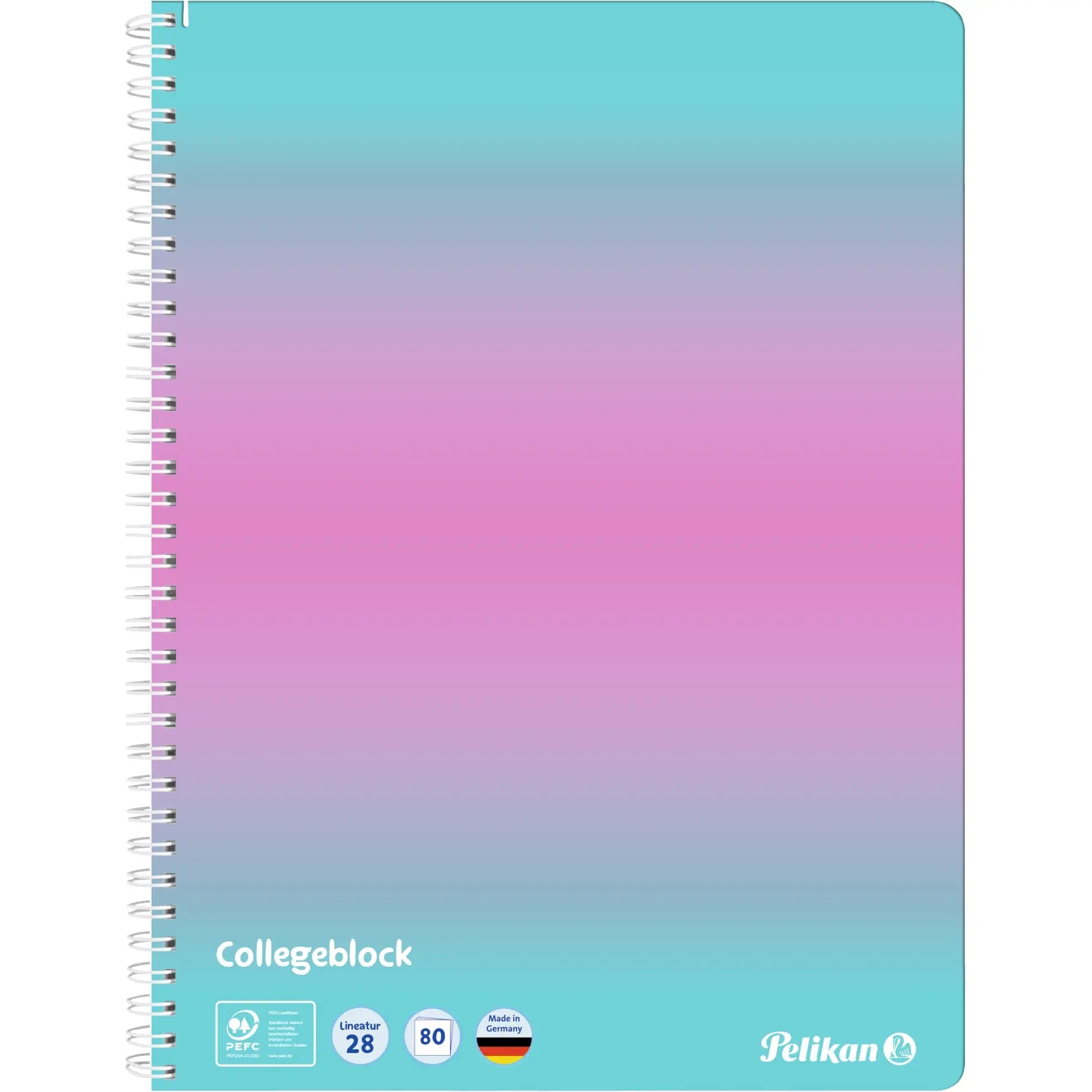 PELIKAN Spiralblock A4 400197019 kariert mint/rosa Idealshop