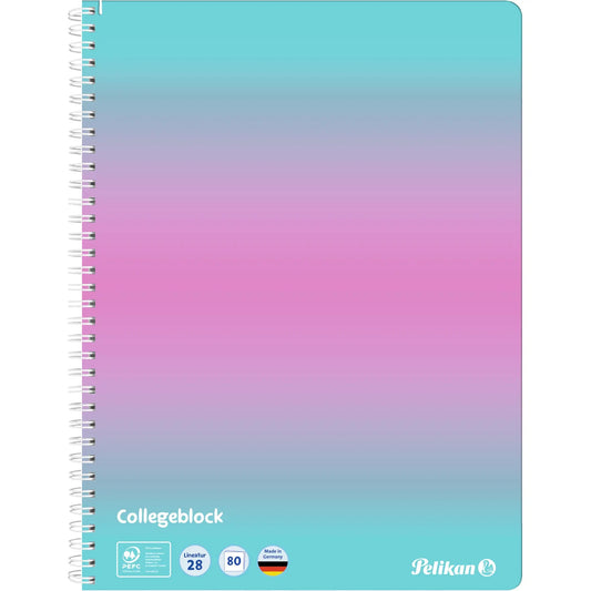 PELIKAN Spiralblock A4 400197019 kariert mint/rosa Idealshop
