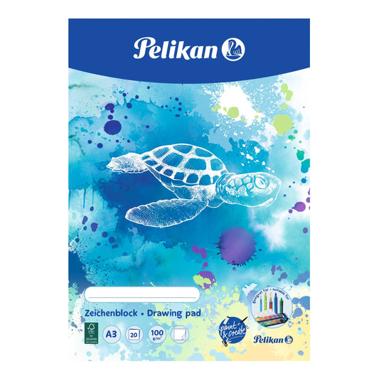 PELIKAN Zeichenblock 101684 weiss A3, 100 g/m2 Idealshop
