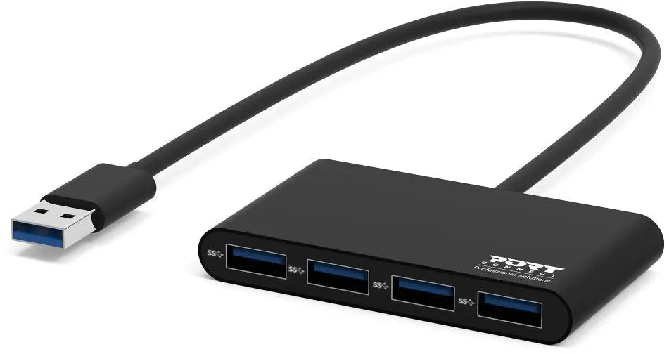 PORT USB Hub 4-ports USB 3.0 900121 black Idealshop
