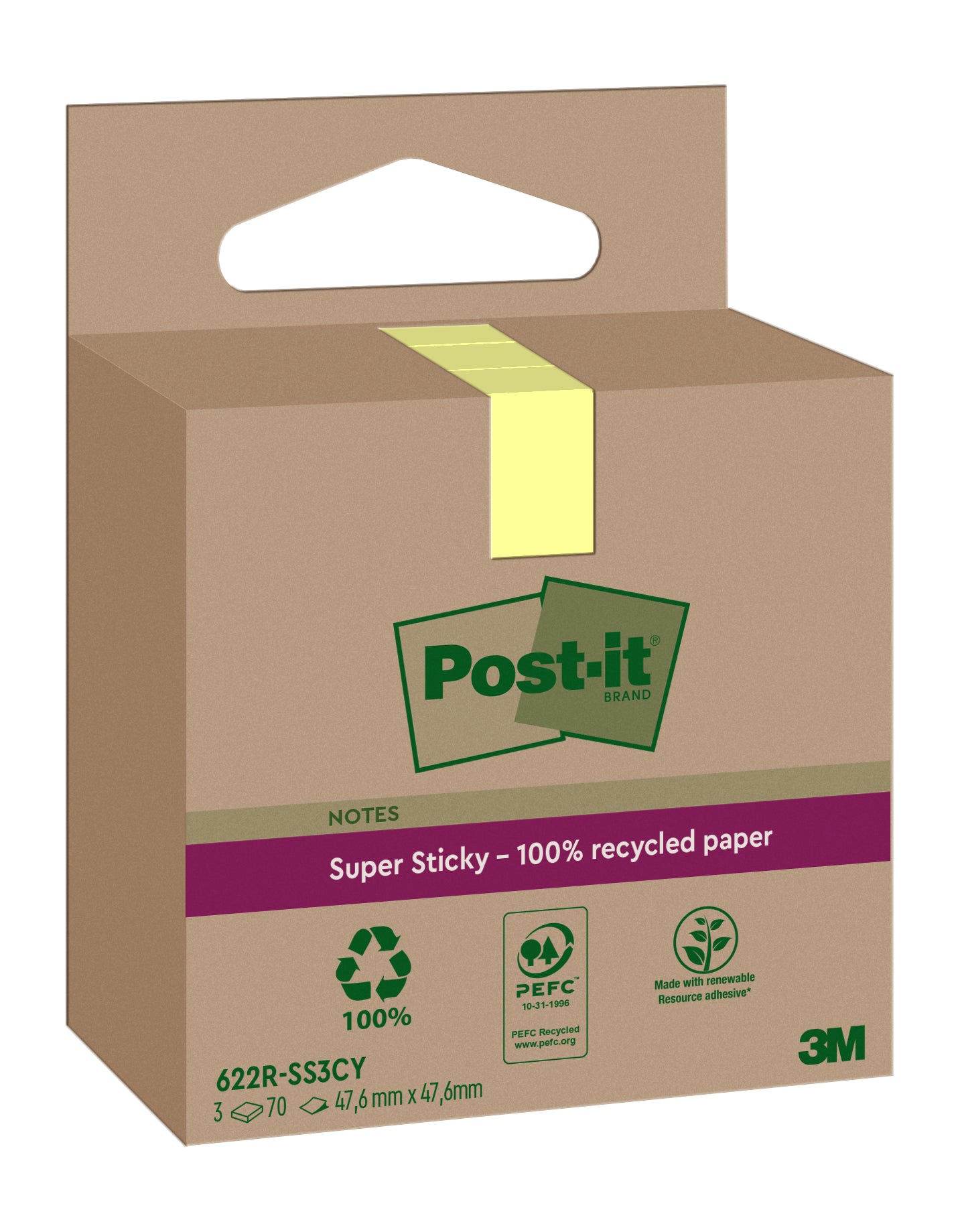 POST-IT   SuperSticky Notes  47.6x47.6mm