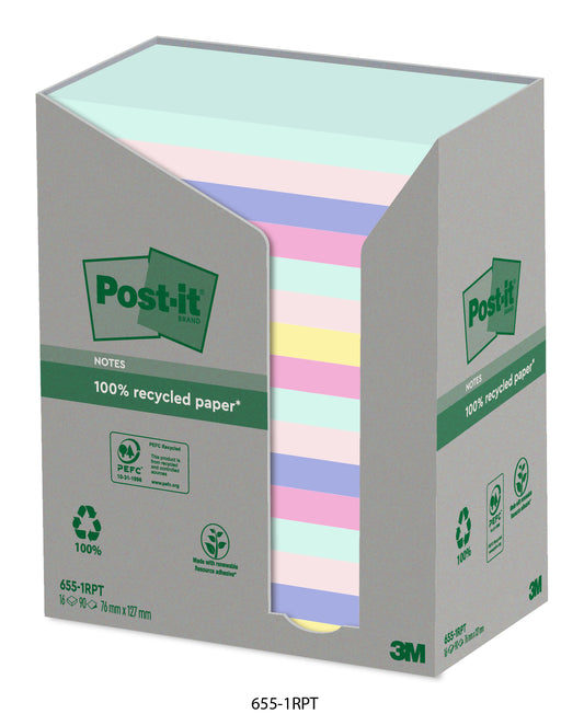 POST-IT   Haftnotizen Recycling 127x76mm