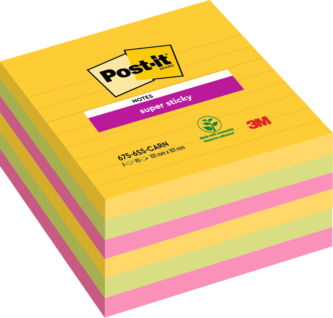 POST-IT   XL-Notes Carnival    101x101mm