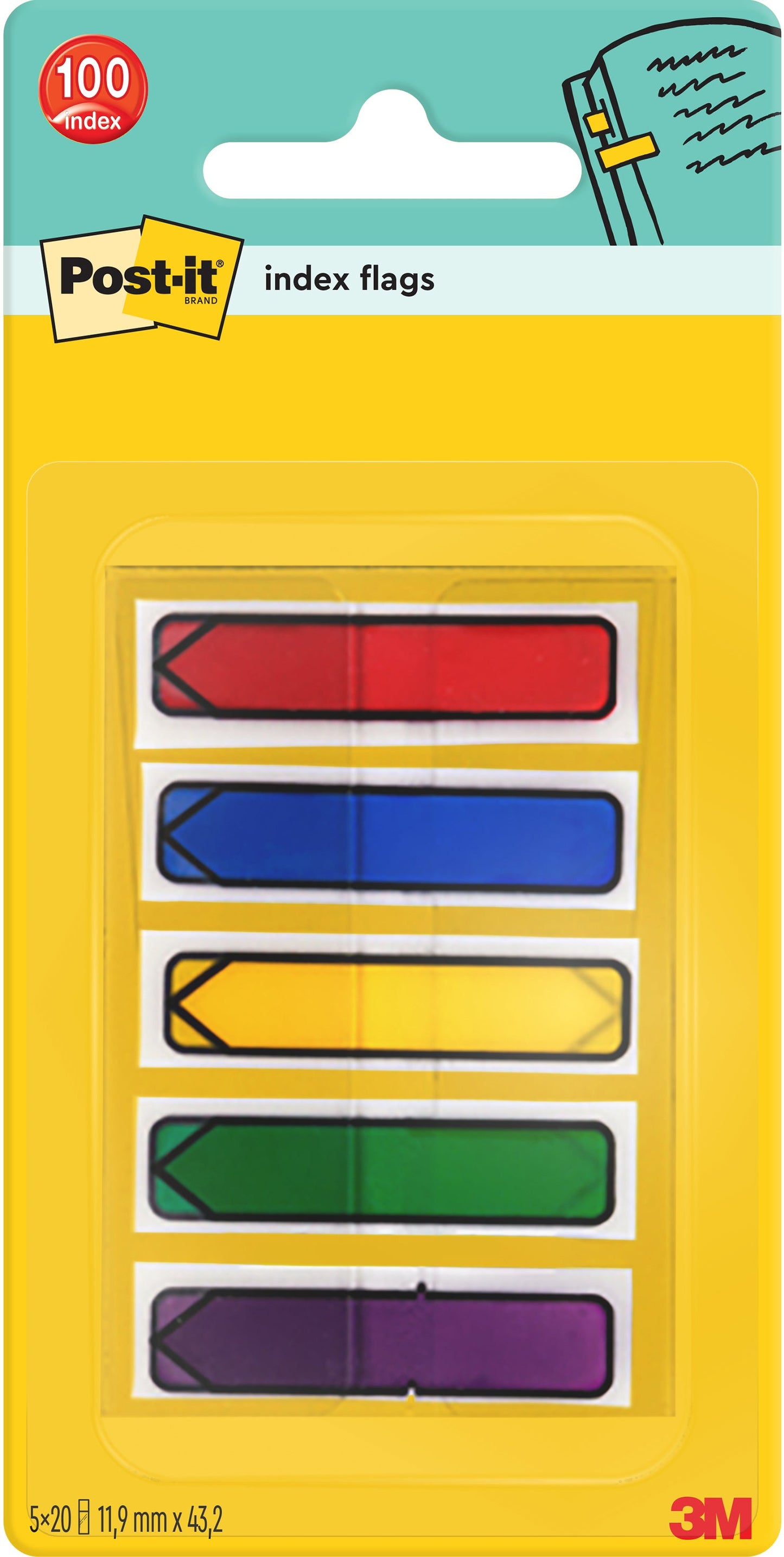 POST-IT Index Pfeile Dispenser 684-ARR1 5-farbig 5x20 Stück Idealshop