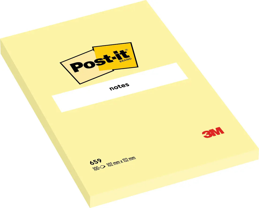 POST-IT Block 102x152mm 659Y gelb/100 Blatt Idealshop