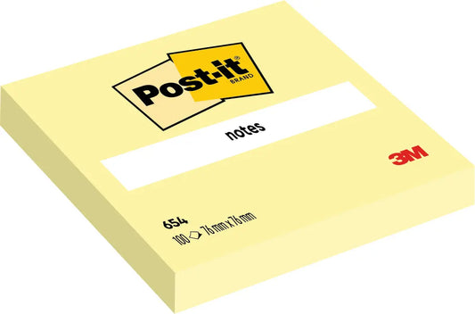 POST-IT Block 76x76mm 654-6 gelb/100 Blatt Idealshop