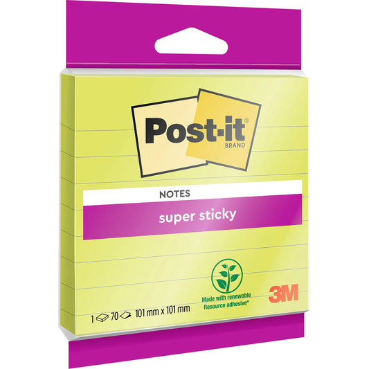 POST-IT Block Super Sticky 100x100mm XL-LL grün, 70 Bl., liniert, hängbar Idealshop