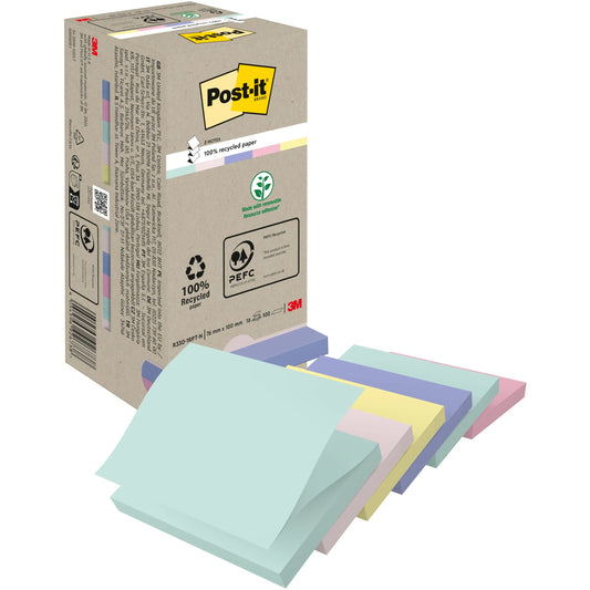POST-IT Green Z-Notes 76x76mm R330-1RPT Recycling, 100 Blatt 16 Stück Idealshop