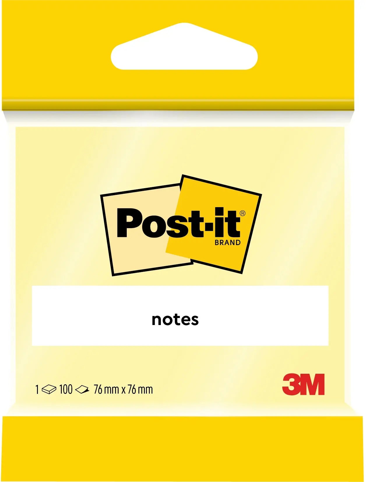 POST-IT Haftnotizen 76x76mm 6820 gelb 100 Blatt Idealshop