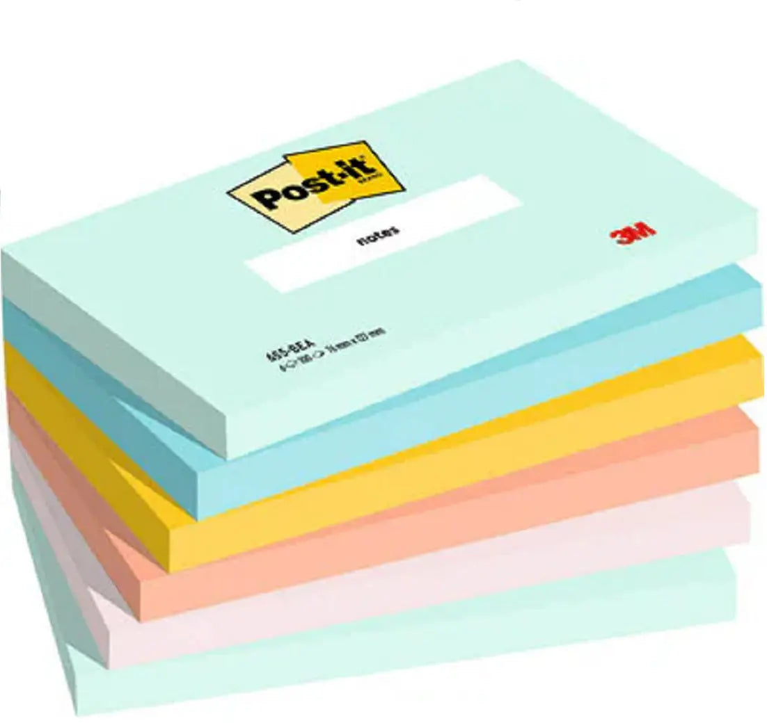 POST-IT Haftnotizen Beachside 127x76mm 655-6-BEA 5-farbig 6x100 Blatt Idealshop