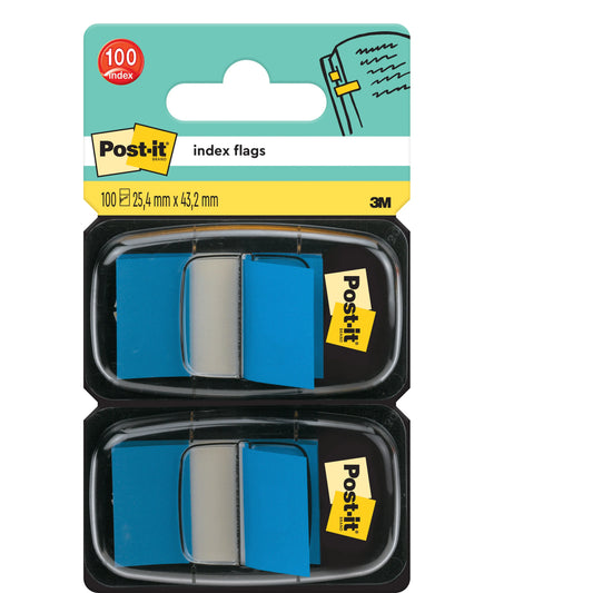 POST-IT Index 2er Set 25,4x43,2mm 680-B2 blau 2x50 Stück Idealshop