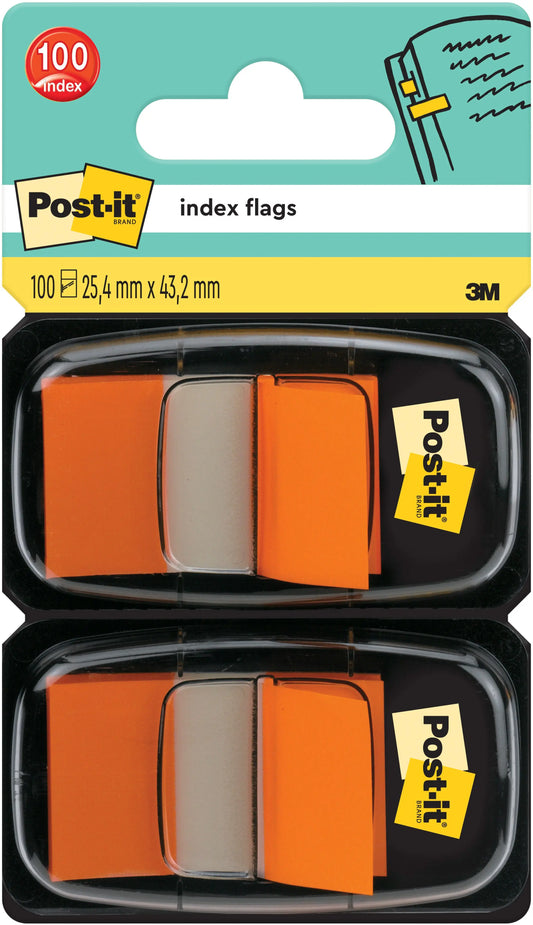 POST-IT Index 2er Set 25,4x43,2mm 680-O2 orange 2x50 Stück Idealshop