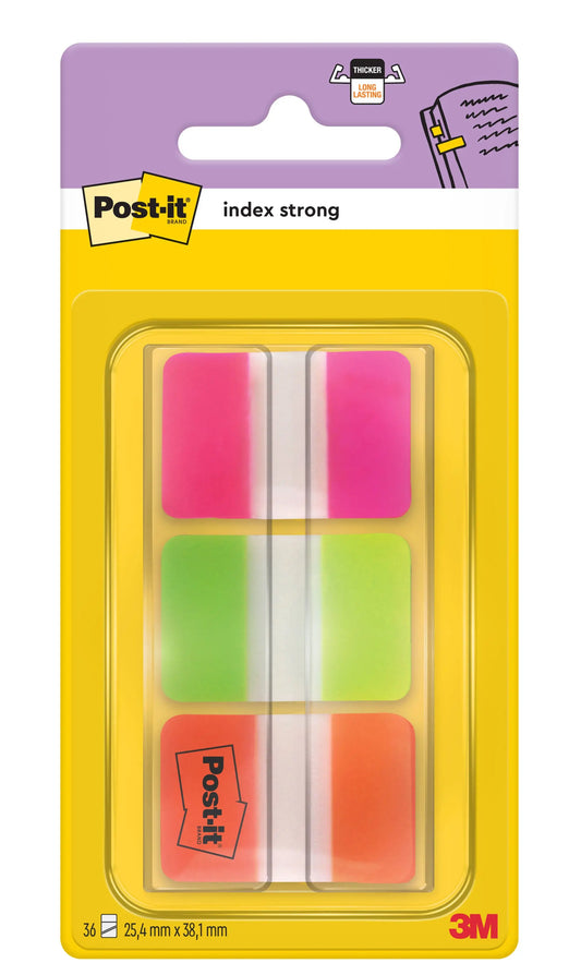 POST-IT Index Strong 25,4x38mm 686-PGOT 3-farbig/3x12 Tabs Idealshop