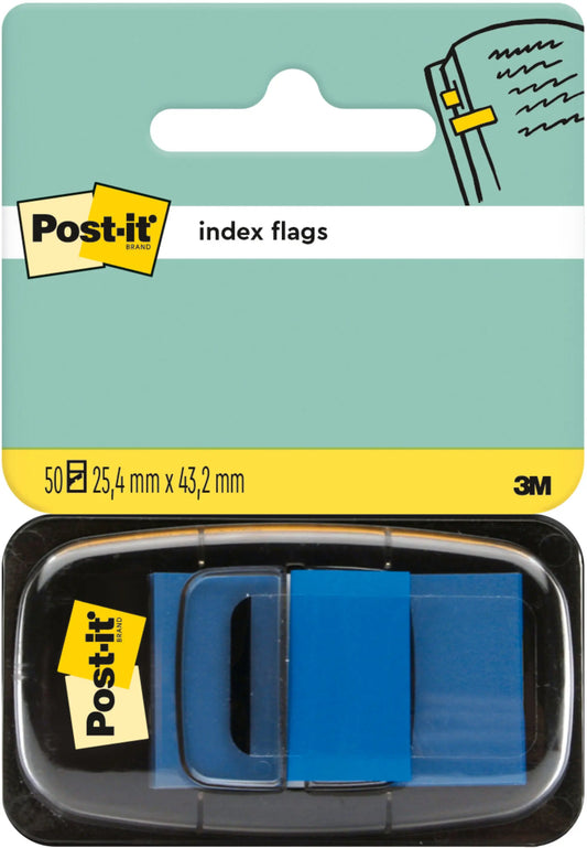 POST-IT Index Tabs 25,4x43,2mm 680-2 blau/50 Tabs Idealshop