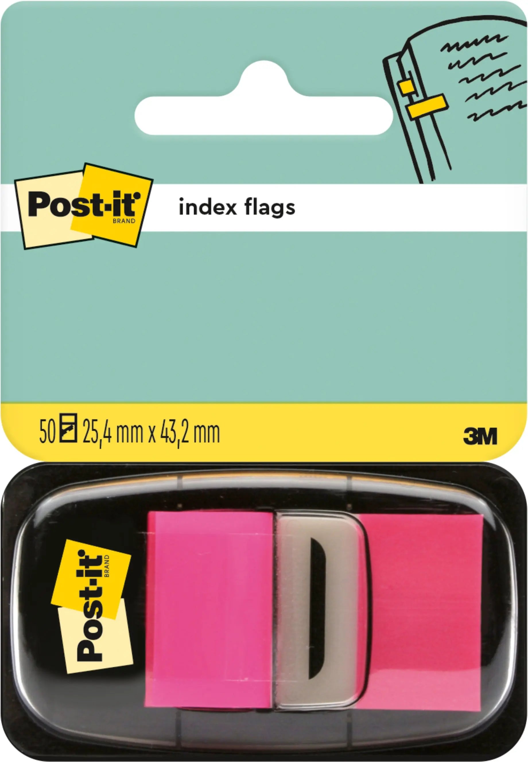 POST-IT Index Tabs 25,4x43,2mm 680-21 pink/50 Tabs Idealshop