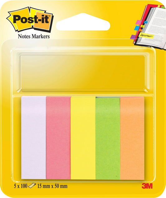 POST-IT Marker 15x50mm 670/5 5-farbig/5x100 Blatt Idealshop