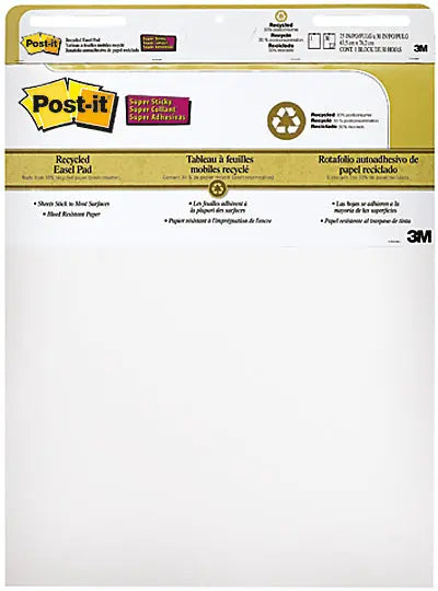 POST-IT Meeting Charts 63.5x76.2cm 559RPEU weiss, recycling 2 Stück Idealshop