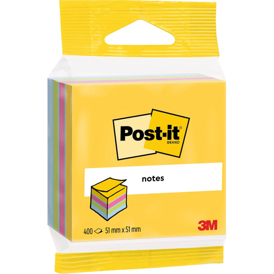 POST-IT Mini Cube multicol. 51x51mm 2012-MUC 4 Farben ass. 1x400 Blatt Idealshop