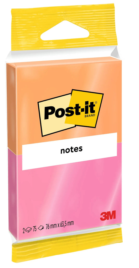 POST-IT Notes 76x63,5mm 6720-PO pink/orange 2x75 Blatt Idealshop