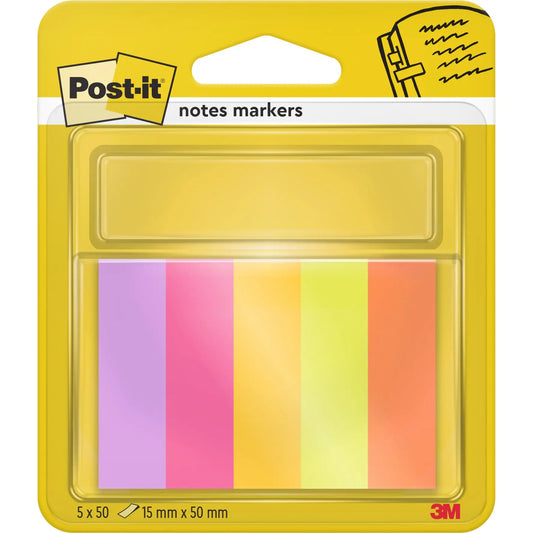 POST-IT Page Marker 15mmx50mm 670-5TFEN 5 Farben 5x50 Streifen Idealshop