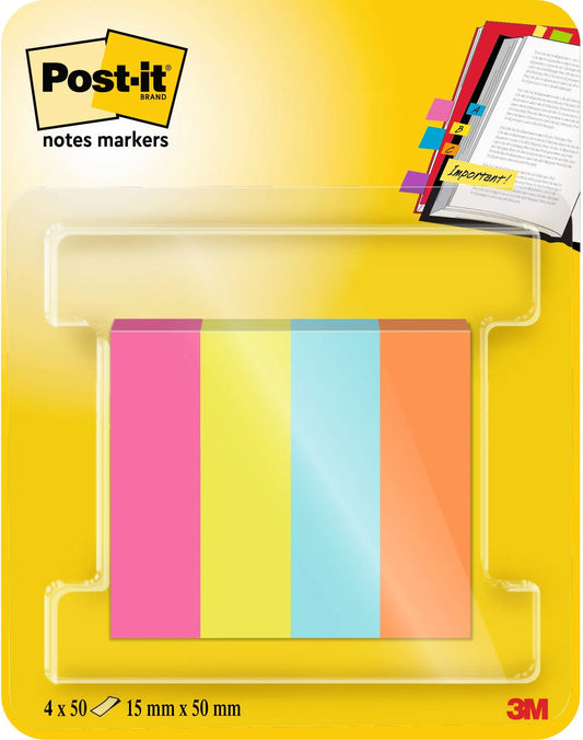 POST-IT Page Marker 15x50mm 670-4-POP 4 Farben 4x50 Streifen Idealshop