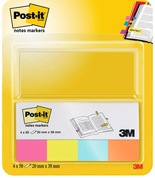 POST-IT Page Marker 20x38mm 670-4N neon 4x50 Streifen Idealshop