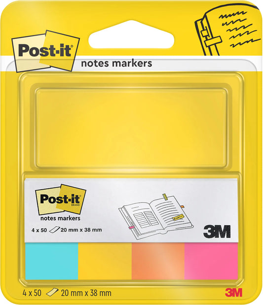 POST-IT Page Marker 20x38mm 670-4P Ultrafarben 4x50 Streifen Idealshop
