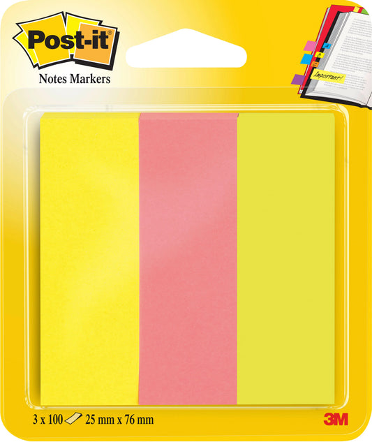 POST-IT Page Marker Neon 76x25mm 671-3 neon 3-farbig 3x100 Streifen Idealshop