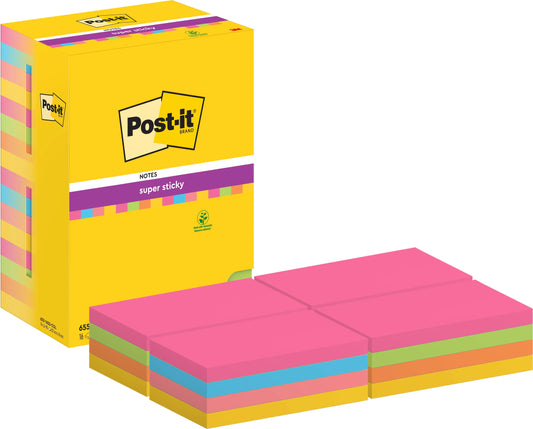 POST-IT Super Sticky Tower 127x76mm 655-16SS-COL farbig 16x90 Blatt Idealshop