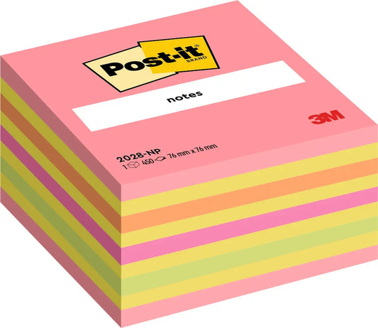 POST-IT Würfel 76x76mm 2028-NP neon/pink/450 Blatt Idealshop