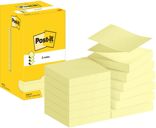 POST-IT Z-Notes 76x76mm R330 CY gelb 12x100 Blatt Idealshop