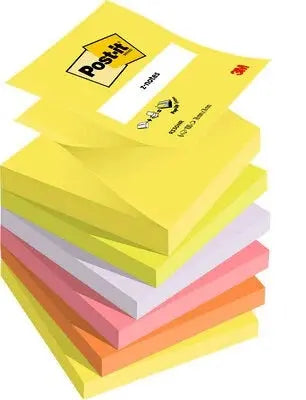 POST-IT Z-Notes 76x76mm R330-NR 6-farbig neon 6x100 Blatt Idealshop