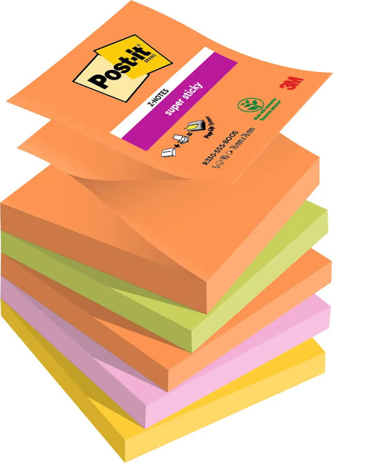 POST-IT Z-Notes Boost 76x76mm R330-5SS-BOOS 4-farbig ass. 5x90 Blatt Idealshop
