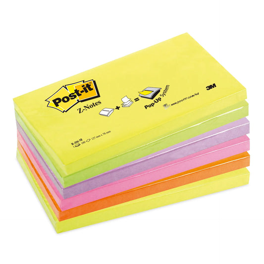 POST-IT   Z-Notes neon          76x127mm Idealshop