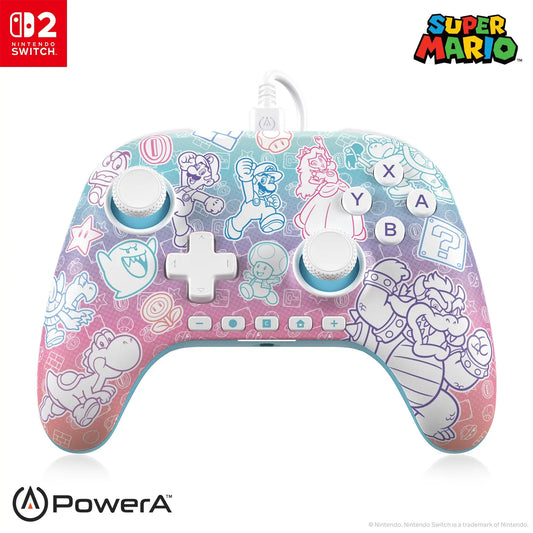 POWER A Advantage Wired Controller NSGP0526-01 NSW2, Mushroom Kingdom Idealshop